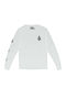 Kids Long-Sleeved Top Wht Black Iconic Stone