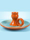 Candle Light Керамично Кандилник Blue And Terracotta Glaze Blue 7см