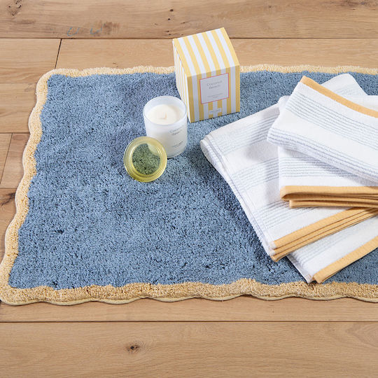 Nef-Nef Homeware Set Covoare de Baie din Bumbac Vertia Albastre 60x90cm Nef-Nef Homeware Set Covoare de Baie din Bumbac Vertia Albastre 60x90cm