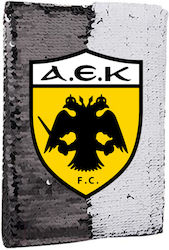 Τετράδιο Μαύρες Παγιέτες A5/60 Σελίδες Aek
