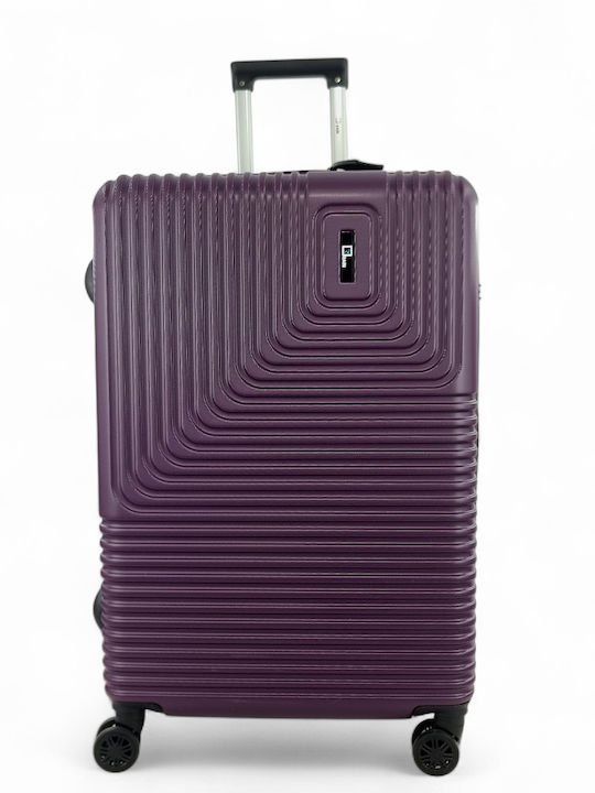 Rain Large Hard Purple Suitcase with 4 Wheels H...