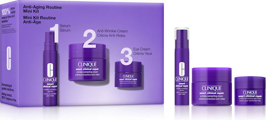 Clinique Anti-Aging Routine: Mini Hautpflege-Set für Anti-Aging, Feuchtigkeitsspendend & Aufhellung 3 Stück