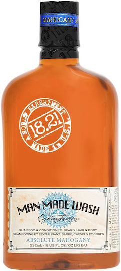 18.21 Man Made Wasch 3in1 Absolute Mahagoni Shampoo Conditioner Duschgel 532 Ml