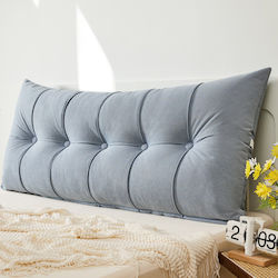 Melinen Fabric Gray Back Cushion for Bed Headboard 150cm