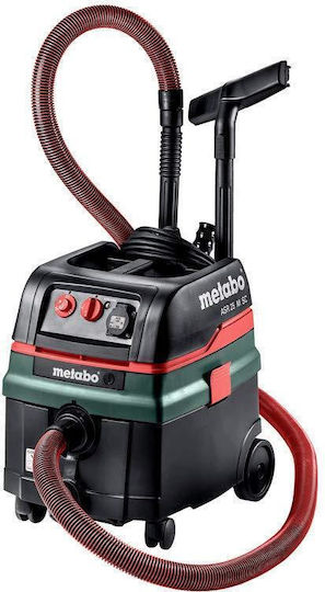 Metabo ASR 25 M SC Aspirator Umed-Uscat 1400W cu Recipient din Plastic 25l