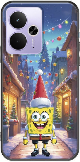 Xmas Cartoons Spongebob Squarepants Realme 14t 5g Black TPU Black Silicone