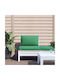 vidaXL Waterproof Sofa Cushion Palette with Backrest Green 2pcs 60x38cm