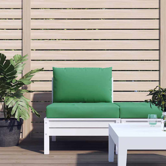 vidaXL Waterproof Sofa Cushion Palette with Backrest Green 2pcs 60x38cm