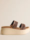 Platforme Dama Tip Slip On Tabac Maro