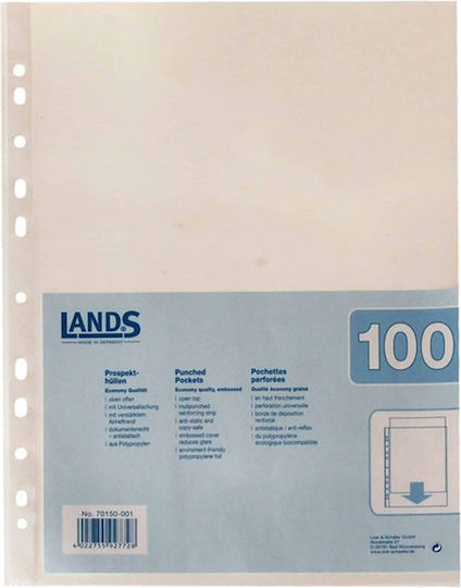 Lands Ζελατινες Ενισχυμενες A5 80mic 100 Τεμαχιων