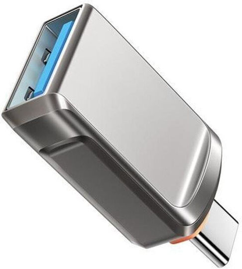 Xmart Конвертор USB-C мъжки към женски сив 1 брой