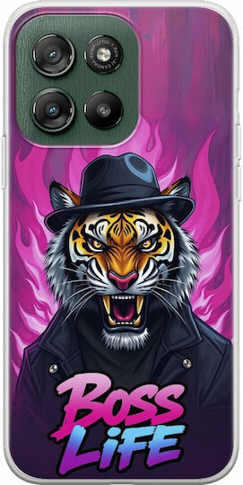 Boss Life Tiger Motorola Moto G57 Power 5G Flexible TPU Transparent Silicone