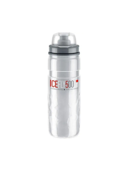 Elite Fly Wasserflasche Radfahren 650ml Transpa...