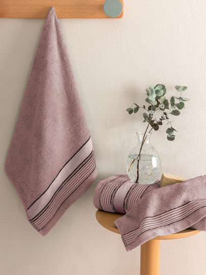 Palamaiki Set of Bath Towels 3 pcs Bela Mauve Weight 450gr/m²