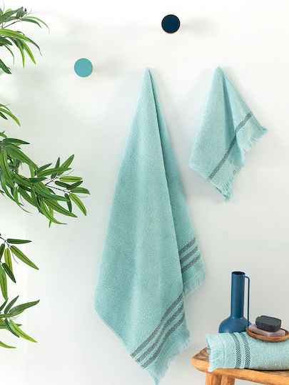 Palamaiki Badetuch-Set 3 Stück Janis Himmelblau Gewicht 450gr/m²