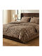 Pucioasa Set Huse Pentru Pilote 100% Bumbac 160x220cm Simplă Cu Față De Pernă & 1 Cearceaf Leopard Print
