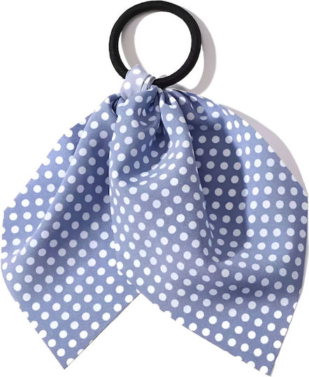 Elastisches Haargummi Set Mit Fliederfarbenen Polka Dot Schleifen