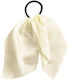 Elastic Scarf Hair Ribbon In Satin Uni Ivory