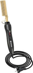 Avizar Electric Hair Straightening Brush Adjustable Heating Black
