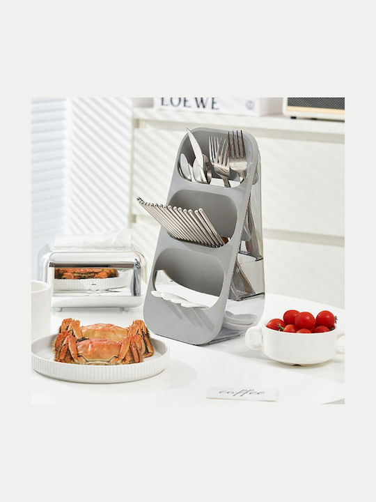 Suport De Scurgere Pentru Tacâmuri Din Plastic Gri 33.5x16x13cm