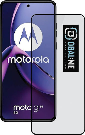 Obal:Me 2.5D 0.4mm Tempered Glass Μαύρο (Motorola G84)