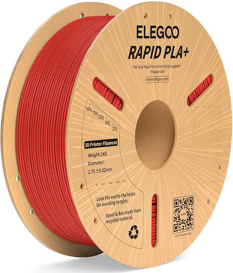Elegoo PLA 3D Printer Filament 1.75mm Κόκκινο 1kg 1τμχ (Spool)