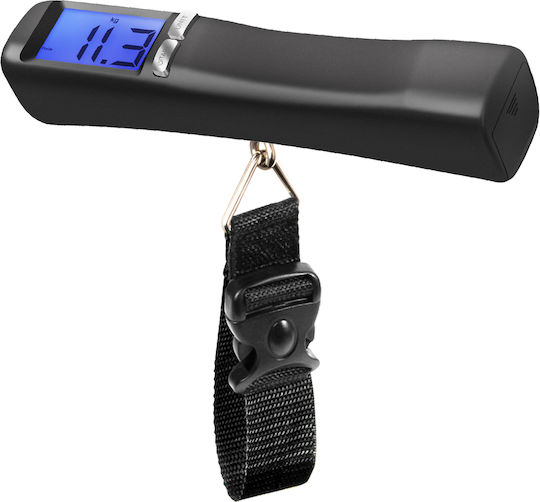Akashi Digital Luggage Scale 50kg Backlit Lcd Display 4 Measurement Units Black