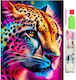 Broderie Mozaic cu Diamante Zola Model Leopard 30x40 Cm
