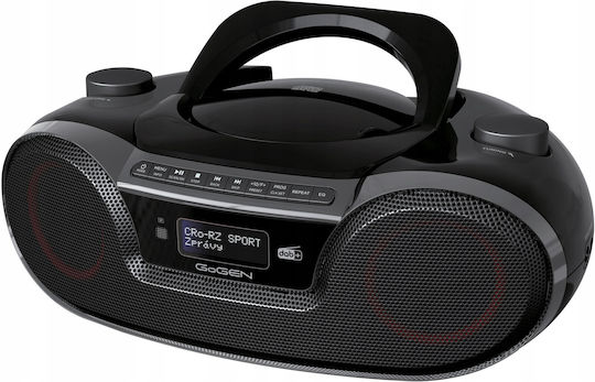 GoGEN Portable Radio-CD Player with Radio Bluetooth CD Cassette Player USB Black