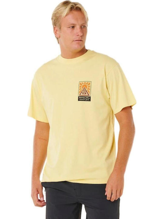 Herrenblusen Kurzarm T-Shirt In Gelb