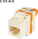 Televes 209921 Keystone Jack Rj45 Utp Cat.6a Θηλυκό 180° Tool-free White