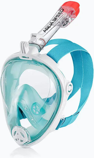 Aquaspeed Μάσκα Θαλάσσης Σιλικόνης Full Face Λευκή