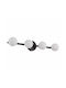 Spot Light Bathroom Wall Lamp with Integrated LED and Adjustable White Light Black