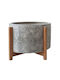 Freebox Grauer Teak Blumentopf