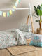 Palamaiki Set Single Sheets with Elastic Band Cotton Mk779 Green 110x200cm 3 Pieces