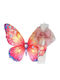Feeling Wood Lt2026013 Πασχαλινη Λαμπαδα Butterfly Hot Pink Strass