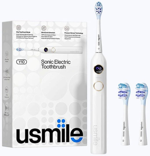 Usmile Wasserflosser mit Drucksensor und Reiseetui Weiß