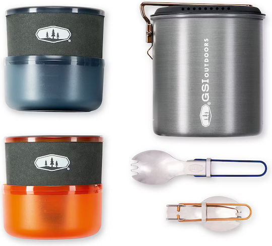 GSI Outdoors Halulite Microdualist Anodisiertes Kochgeschirr-Set