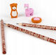Set 3 Pencils 3 Scented Erasers Zola Salted Caramel Scent Fun Designs Brown