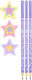 Set 3 Bleistifte 3 Duftende Radiergummis Zola Macaron Duft Spaß Designs Flieder