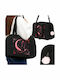 Kids Shoulder Bag Black 40x28x12cm