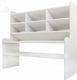 Multifunktionaler Schreibtischorganisator Zola 9 Fächer Kunststoff Gedrückter Schaum 47,5 x 17 x 42 cm Weiße
