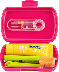 Magenta Curaprox Travel Set Teeth Tongue Gums S...