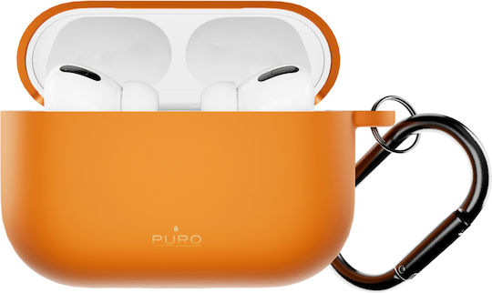 Puro Icon Silikonhülle in Orangener Farbe für Apple AirPods Pro 3
