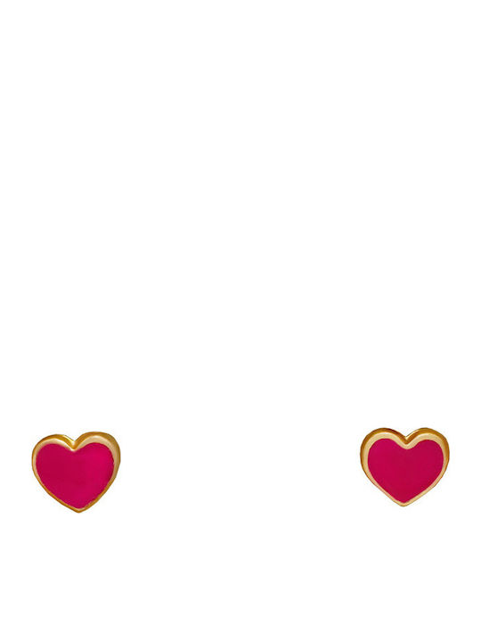 Savvas Design Gold 9K Heart Studs