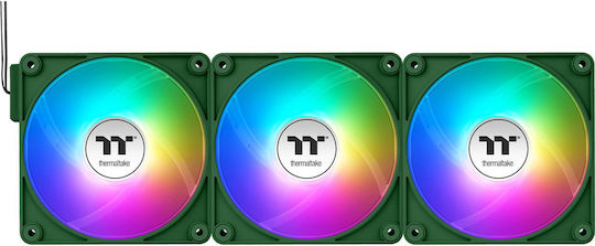 Thermaltake CT120 EX Reverse Blade Case Fan (2000rpm / 65.82cfm) with ARGB Lighting and 3-Pin / 4-Pin PWM Connection 3pcs