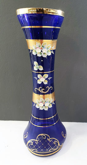 Bohemia Vază Decorativă Din Cristal Albastră Y41cm