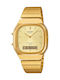 Casio Digital Men's Watch 35.8mm Battery with Gold Metal Bracelet