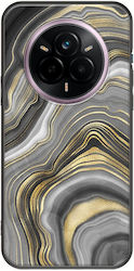 Agate Stone Gold Veined Realme 14 Pro+ 5g Black Tpu Μαύρη Σιλικόνη