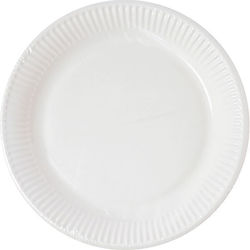 Procos Einwegteller Papier Groß 23cm 10Stück Kompostierbar Weiße
